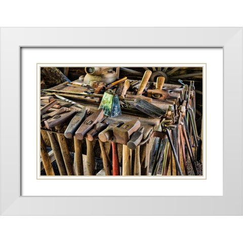 Blacksmith Shop I White Modern Wood Framed Art Print with Double Matting by Mahan, Kathy