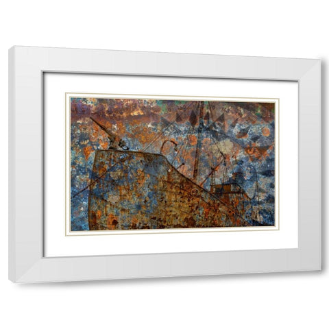 Old Whaling Ship I White Modern Wood Framed Art Print with Double Matting by Mahan, Kathy