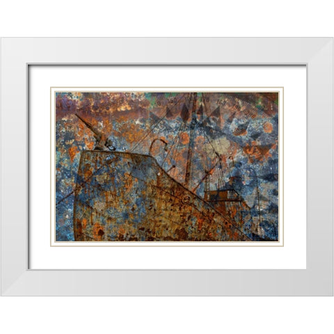 Old Whaling Ship I White Modern Wood Framed Art Print with Double Matting by Mahan, Kathy