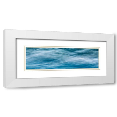 River Motion III White Modern Wood Framed Art Print with Double Matting by Mahan, Kathy