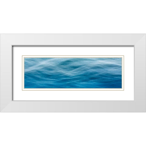 River Motion IV White Modern Wood Framed Art Print with Double Matting by Mahan, Kathy