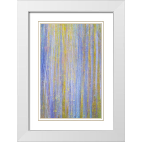 Forest Blur I White Modern Wood Framed Art Print with Double Matting by Mahan, Kathy