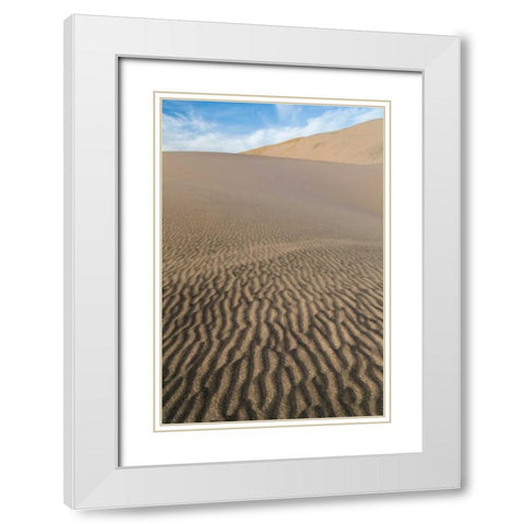 Kelso Dunes I White Modern Wood Framed Art Print with Double Matting by Mahan, Kathy