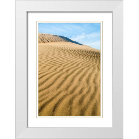 Kelso Dunes II White Modern Wood Framed Art Print with Double Matting by Mahan, Kathy