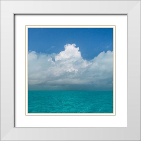 Tropical Seascape II White Modern Wood Framed Art Print with Double Matting by Mahan, Kathy