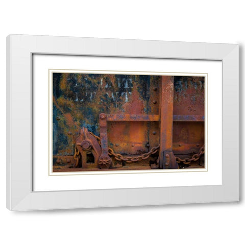 Historic Railroad III White Modern Wood Framed Art Print with Double Matting by Mahan, Kathy