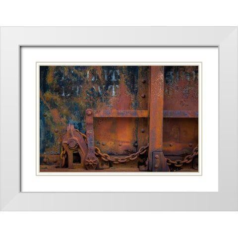 Historic Railroad III White Modern Wood Framed Art Print with Double Matting by Mahan, Kathy