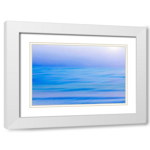 Hood Canal Fog II White Modern Wood Framed Art Print with Double Matting by Mahan, Kathy