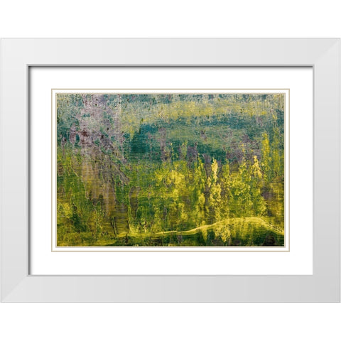 Paint on an Oil Drum III White Modern Wood Framed Art Print with Double Matting by Mahan, Kathy