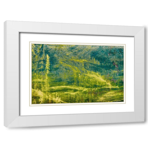 Paint on an Oil Drum IV White Modern Wood Framed Art Print with Double Matting by Mahan, Kathy