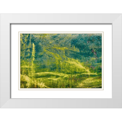 Paint on an Oil Drum IV White Modern Wood Framed Art Print with Double Matting by Mahan, Kathy
