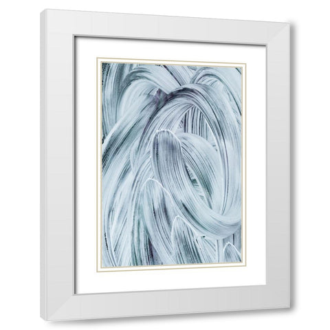 Soapy Swirls II White Modern Wood Framed Art Print with Double Matting by Mahan, Kathy