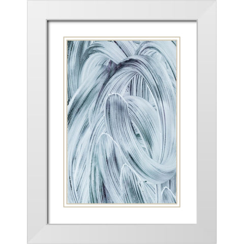 Soapy Swirls II White Modern Wood Framed Art Print with Double Matting by Mahan, Kathy