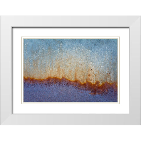 Metal Patterns I White Modern Wood Framed Art Print with Double Matting by Mahan, Kathy