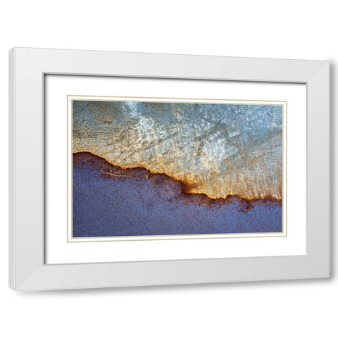 Metal Patterns II White Modern Wood Framed Art Print with Double Matting by Mahan, Kathy