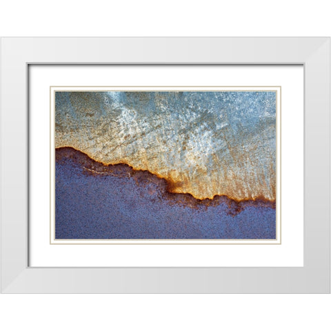 Metal Patterns II White Modern Wood Framed Art Print with Double Matting by Mahan, Kathy