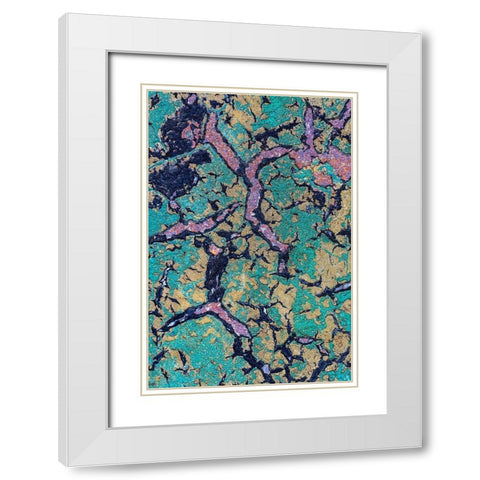 The Art of Peeling Paint II White Modern Wood Framed Art Print with Double Matting by Mahan, Kathy