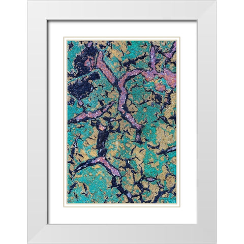 The Art of Peeling Paint II White Modern Wood Framed Art Print with Double Matting by Mahan, Kathy