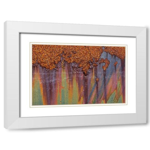 Rust I White Modern Wood Framed Art Print with Double Matting by Mahan, Kathy