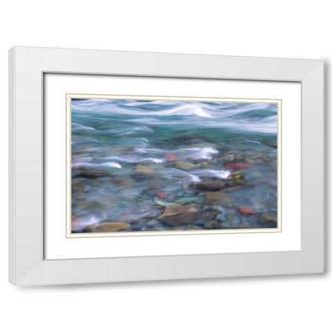 NF Skokomish River I White Modern Wood Framed Art Print with Double Matting by Mahan, Kathy