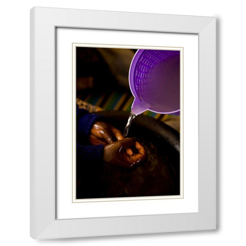 Clean Hands White Modern Wood Framed Art Print with Double Matting by Millet, Karyn