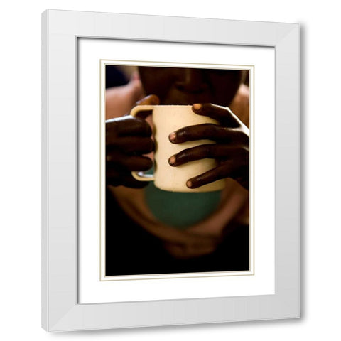 Serene Mornings White Modern Wood Framed Art Print with Double Matting by Millet, Karyn