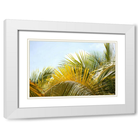 Palms at Noon White Modern Wood Framed Art Print with Double Matting by Millet, Karyn