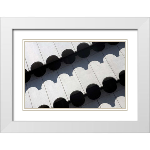 Shadows II White Modern Wood Framed Art Print with Double Matting by Millet, Karyn