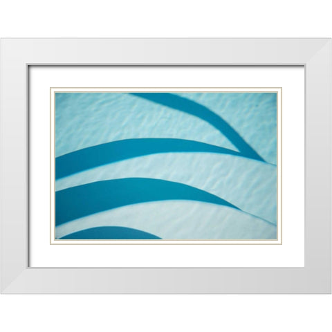 Blue White Modern Wood Framed Art Print with Double Matting by Millet, Karyn