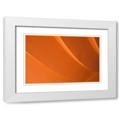 Orange White Modern Wood Framed Art Print with Double Matting by Millet, Karyn