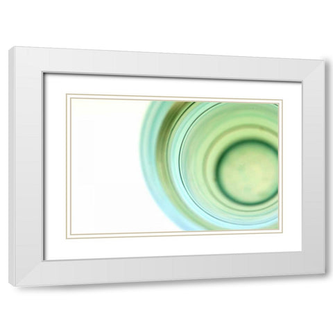 Green White Modern Wood Framed Art Print with Double Matting by Millet, Karyn