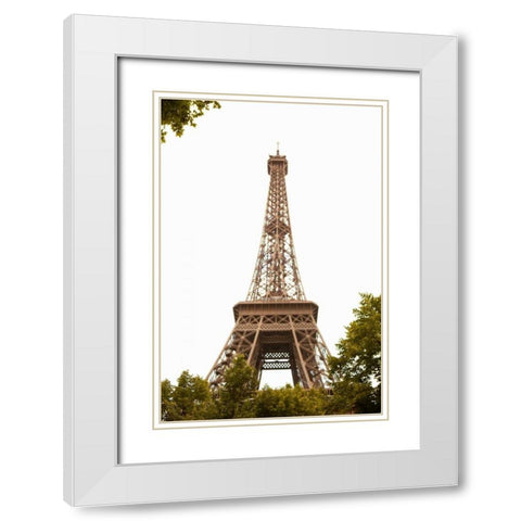 Eiffel Tower I White Modern Wood Framed Art Print with Double Matting by Millet, Karyn