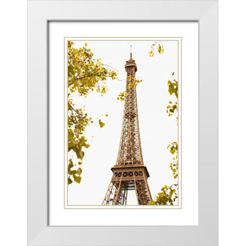 Eiffel Tower II White Modern Wood Framed Art Print with Double Matting by Millet, Karyn
