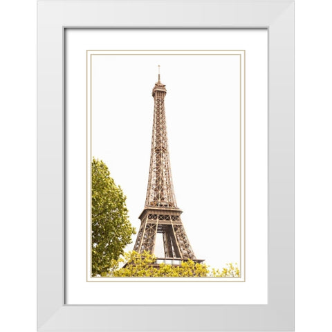 Eiffel Tower III White Modern Wood Framed Art Print with Double Matting by Millet, Karyn