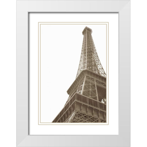 Eiffel Tower IV White Modern Wood Framed Art Print with Double Matting by Millet, Karyn