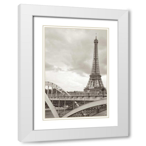 Eiffel Tower VI White Modern Wood Framed Art Print with Double Matting by Millet, Karyn