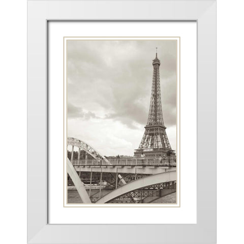 Eiffel Tower VI White Modern Wood Framed Art Print with Double Matting by Millet, Karyn