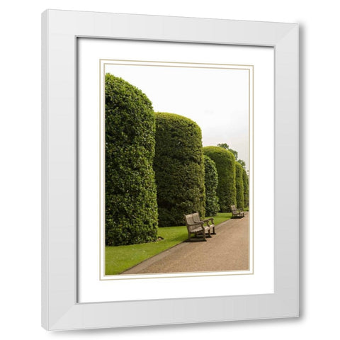 Place to Sit II White Modern Wood Framed Art Print with Double Matting by Millet, Karyn