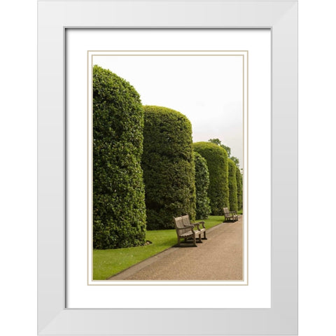 Place to Sit II White Modern Wood Framed Art Print with Double Matting by Millet, Karyn