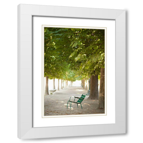 Place to Sit III White Modern Wood Framed Art Print with Double Matting by Millet, Karyn