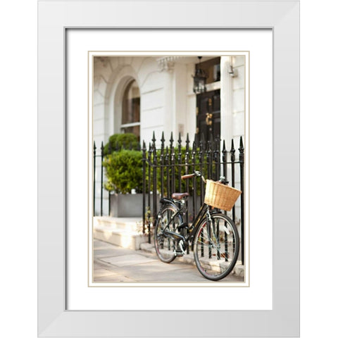 Go by Bike I White Modern Wood Framed Art Print with Double Matting by Millet, Karyn