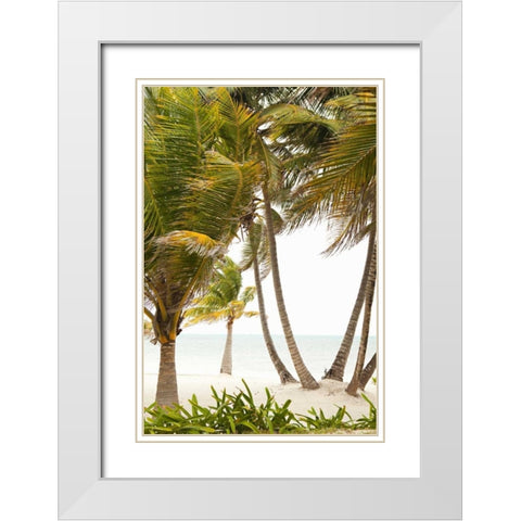 Tropical Oasis II White Modern Wood Framed Art Print with Double Matting by Millet, Karyn