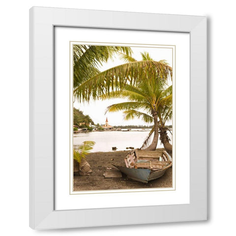 Tropical Oasis III White Modern Wood Framed Art Print with Double Matting by Millet, Karyn