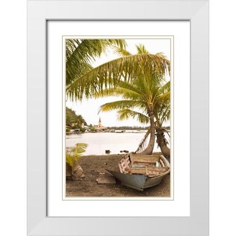 Tropical Oasis III White Modern Wood Framed Art Print with Double Matting by Millet, Karyn