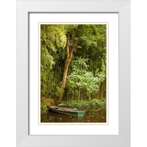 Tropical Oasis IV White Modern Wood Framed Art Print with Double Matting by Millet, Karyn
