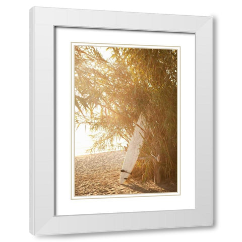 Tropical Oasis V White Modern Wood Framed Art Print with Double Matting by Millet, Karyn