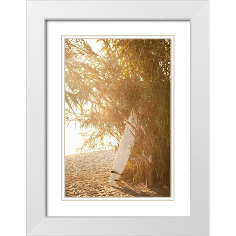 Tropical Oasis V White Modern Wood Framed Art Print with Double Matting by Millet, Karyn