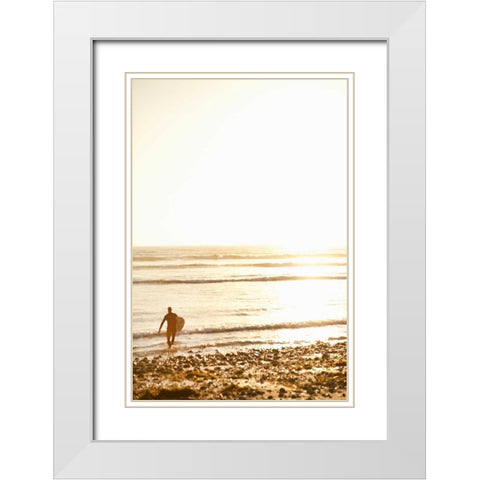 Tropical Oasis VI White Modern Wood Framed Art Print with Double Matting by Millet, Karyn