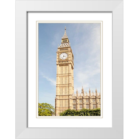 Big Ben III White Modern Wood Framed Art Print with Double Matting by Millet, Karyn