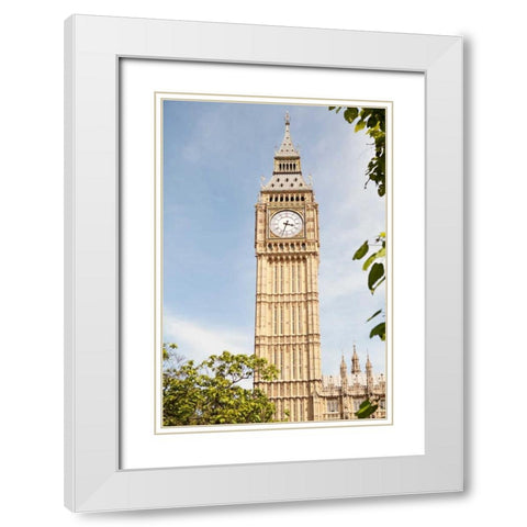 Big Ben IV White Modern Wood Framed Art Print with Double Matting by Millet, Karyn